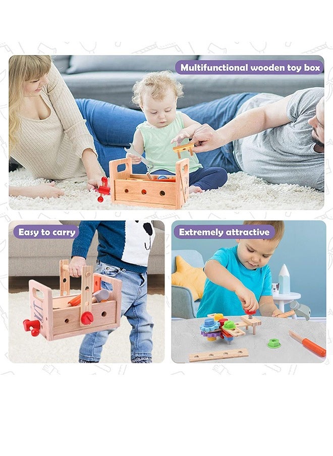 Wooden Tool Set for Kids 2 3 4 5 Year Old, 29Pcs Educational Toys Toddler Montessori Toys for 2 Year Old Construction Preschool Learning Activities Gifts for Boys Girls Age 1 2 3 4 - pzsku/ZE0E7F07DCF9507232D5CZ/45/_/1715052892/eeb16dee-3f19-4ee3-9941-a31a95acdafa