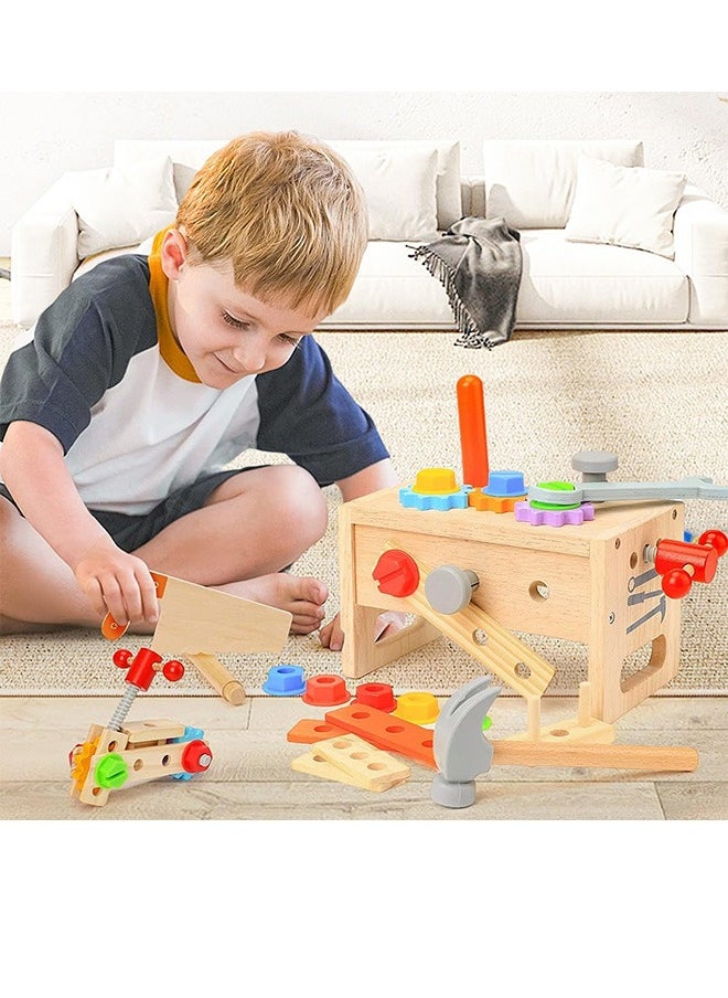 Wooden Tool Set for Kids 2 3 4 5 Year Old, 29Pcs Educational Toys Toddler Montessori Toys for 2 Year Old Construction Preschool Learning Activities Gifts for Boys Girls Age 1 2 3 4 - pzsku/ZE0E7F07DCF9507232D5CZ/45/_/1715052911/c67e2d0f-ee42-4db4-a4d8-85038a4b5f9b