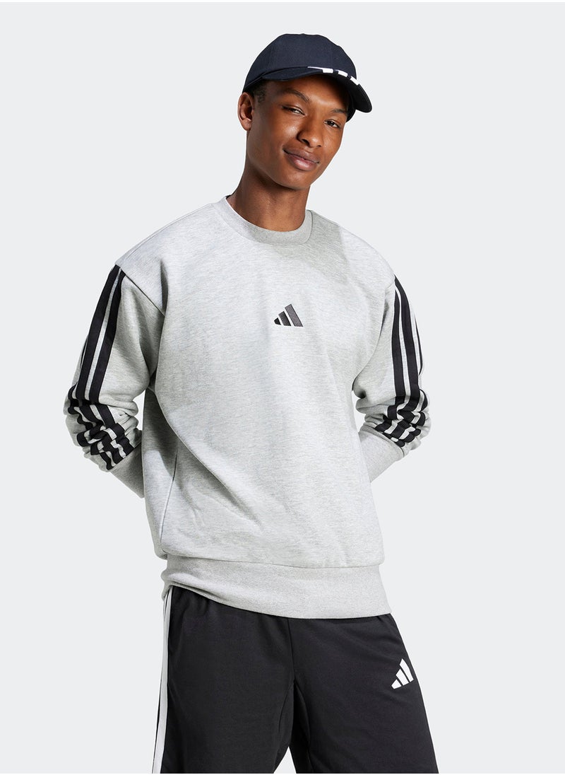 Adidas Essentials 3 Stripes Fleece Sweatshirt  - Image 5