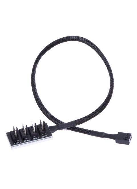 4-pin Pwm Fan Hub Mainboard Extension Cable Computer Temperature Control Speed Regulation Board Fan Hub-Color:One-to-four Circuit Board