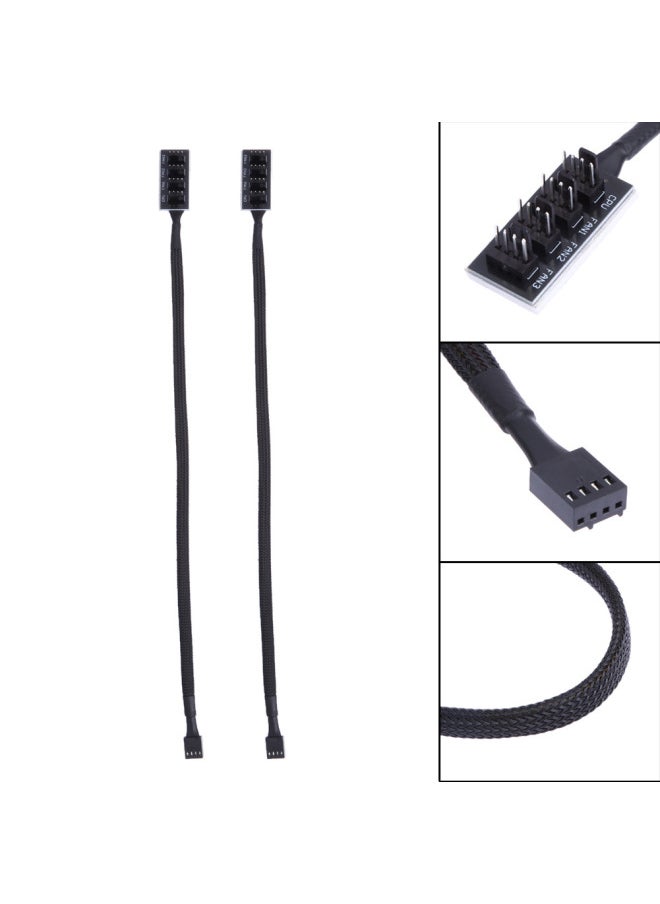 Generic - 4-pin Pwm Fan Hub Mainboard Extension Cable Computer Temperature Control Speed Regulation Board Fan Hub-Color:One-to-four Circuit Board - Image 1