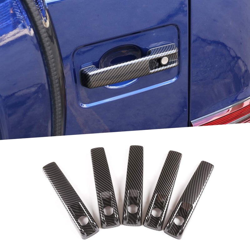 CHEYA ABS Car Exterior Door Grab Handle Cover Trim for Mercedes Benz G Class W463 G500 G550 G63 2019 2020 Auto Accessories Carbon Fiber