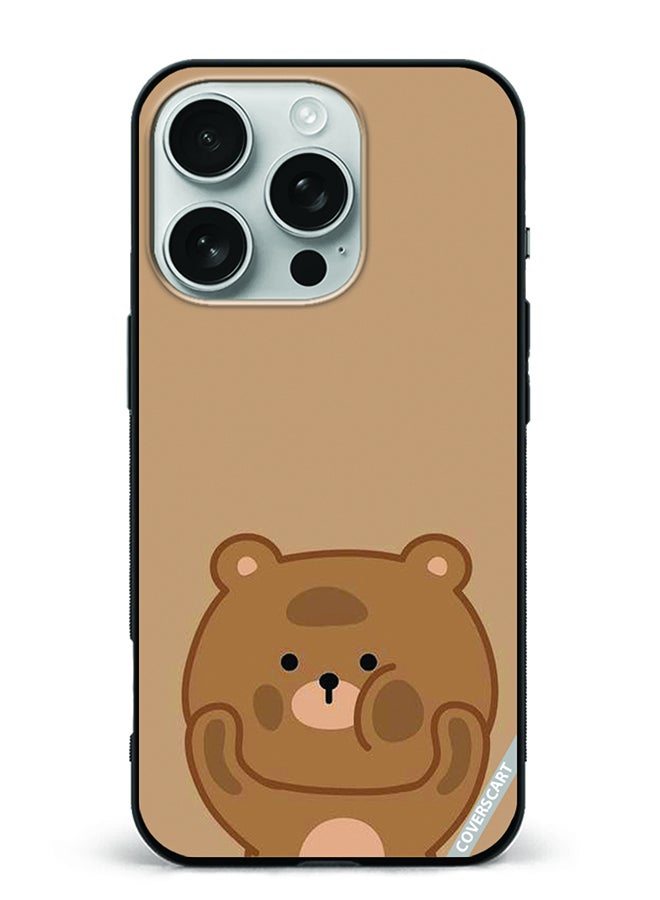 COVERSCART Protective Case Cover For Apple iPhone 16 Pro Max Teddy Bear Design Brown