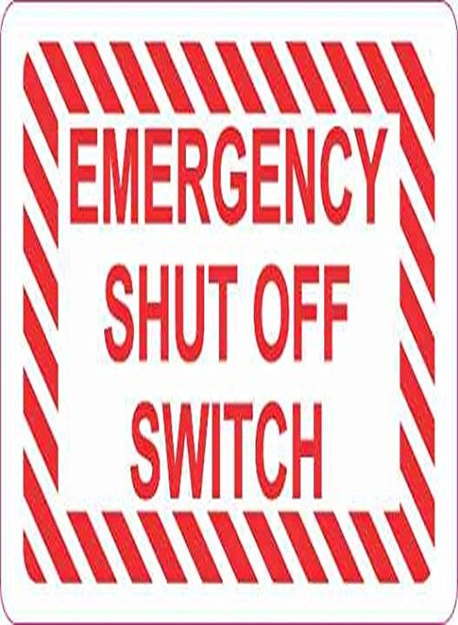 StickerTalk Emergency Shut Off Switch Vinyl Sticker, 3.5 inches by 2 inches