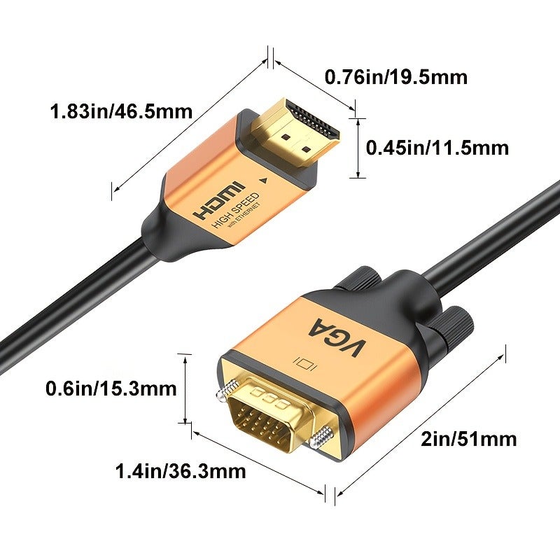 Audio to VGA Adapter, 1080P Video Converter for Laptop, PC, HDTV - Image 3