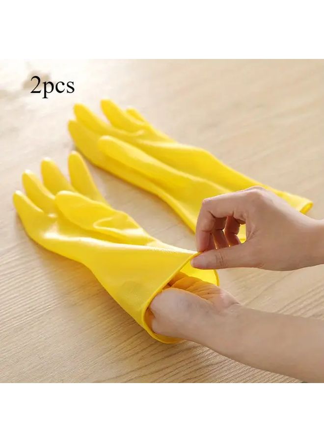 Household Cleaning Gloves Reusable Non Slip Flexible Size S 2pcs - Image 4