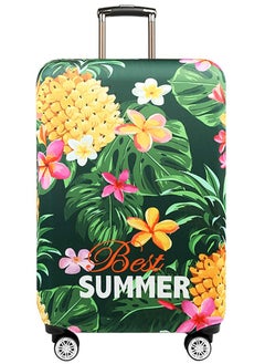 Travel Luggage Cover, Washable Travel Gear Cover Baggage Suitcase Protector, Fit for 25-28 Inch luggage Suitcase Spandex Protective Cover(L, Tropical Pineapple)