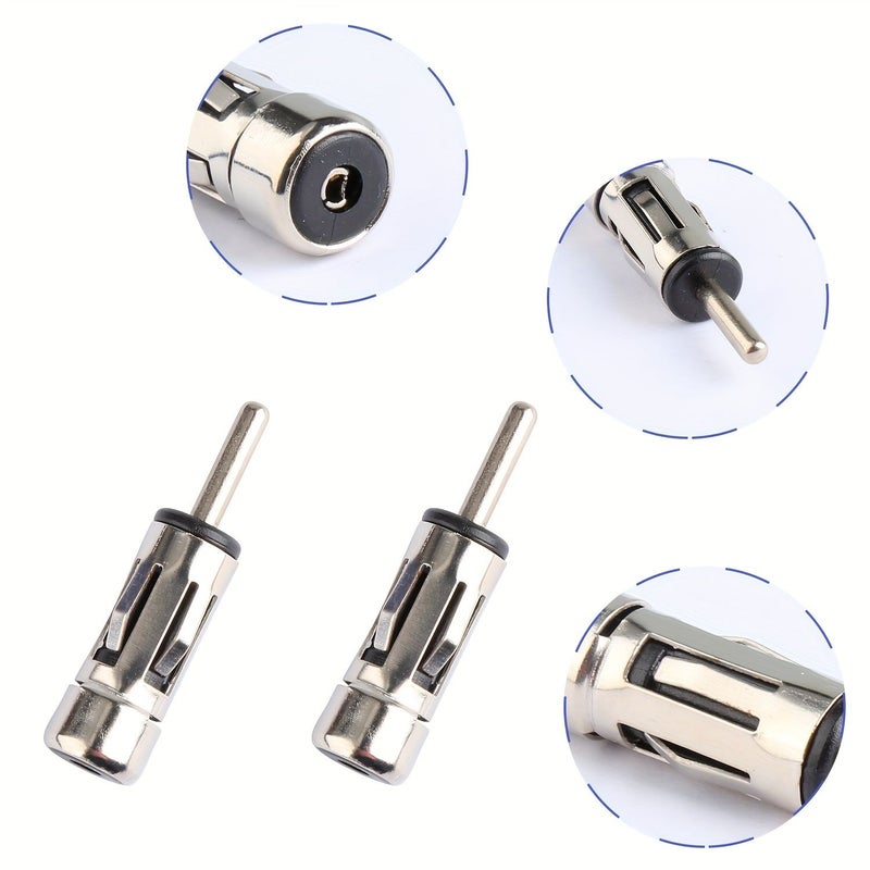 Set Of 2 Car Antenna Adapters For Fm Radio Modulation Universal Connector Vehicle Stereo Systems Compatible With Car Audio Receivers - Image 3