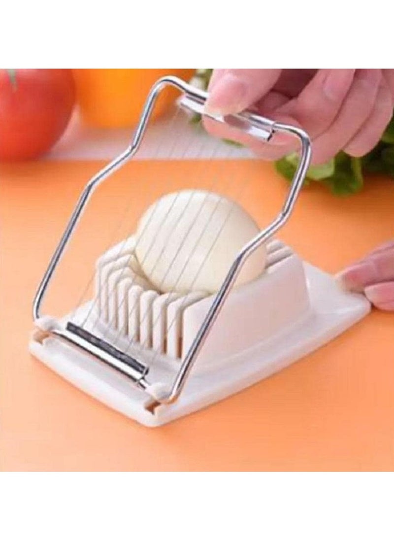 Generic 1pcs Multifunctional Egg Slicer For Hard Boiled Eggs Stainless Steel Eggs Cutter Kitchen Accessories  - Image 1