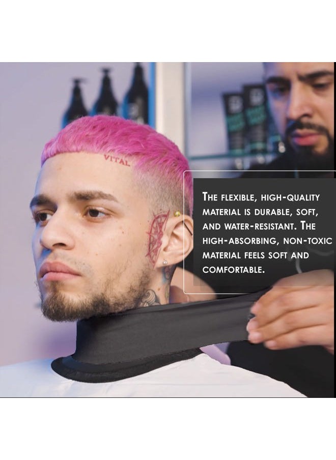 L3 - Level 3 Neck Paper - Disposable and Flexible Neck Strips - Barber and Hair Stylist Supplies - Self-Adheres to Neck - Pre-Cut and Easy to Use - 5 Rolls (100each) (Black) - Image 1