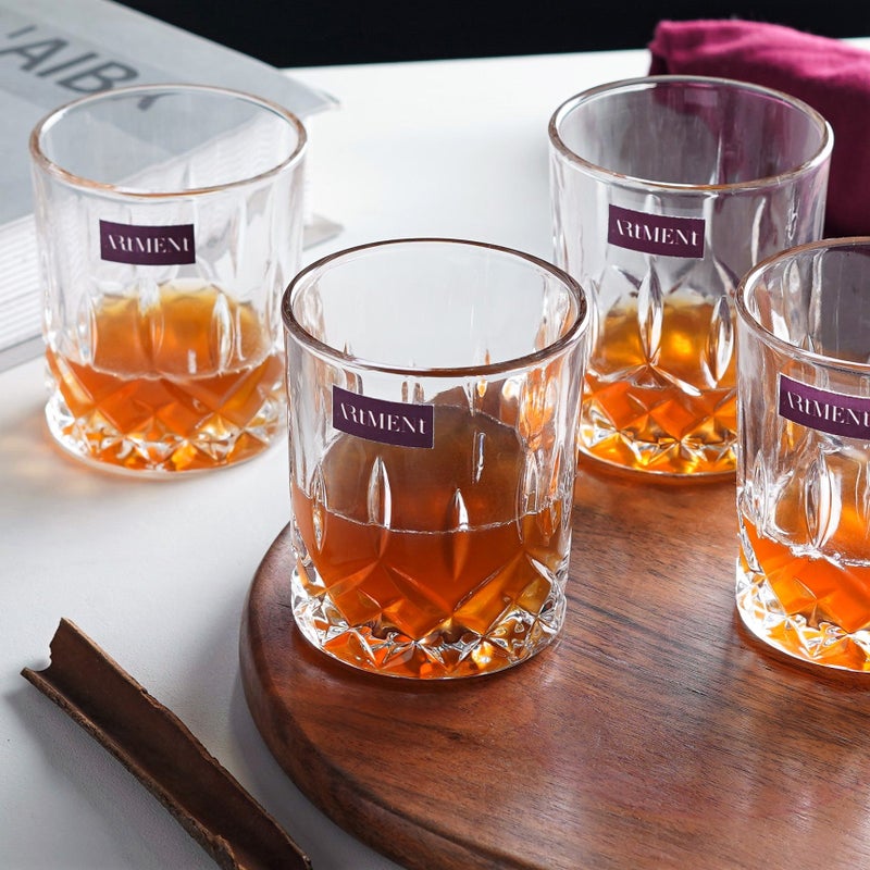 Artment Sculpted Tumbler Whiskey Glasses Set of 4 - Image 3