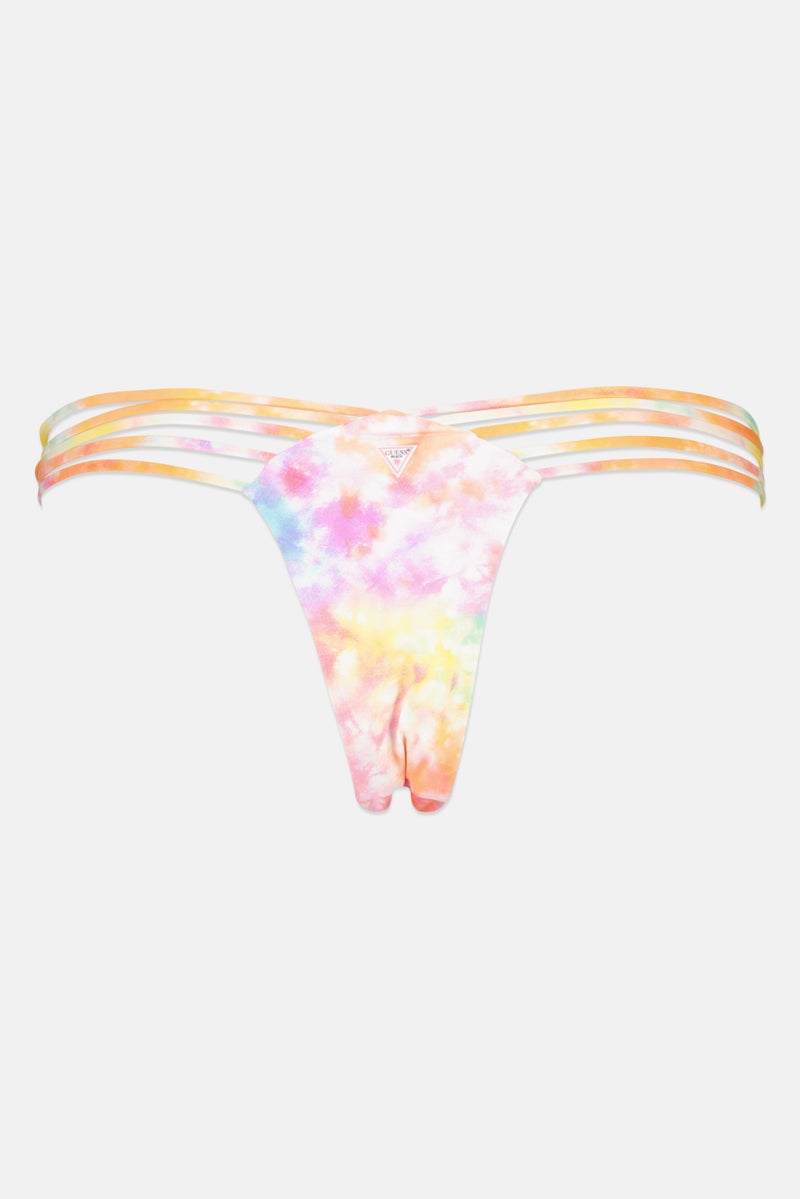 GUESS Women Allover Print Bikini Bottom, Pink Combo - Image 2