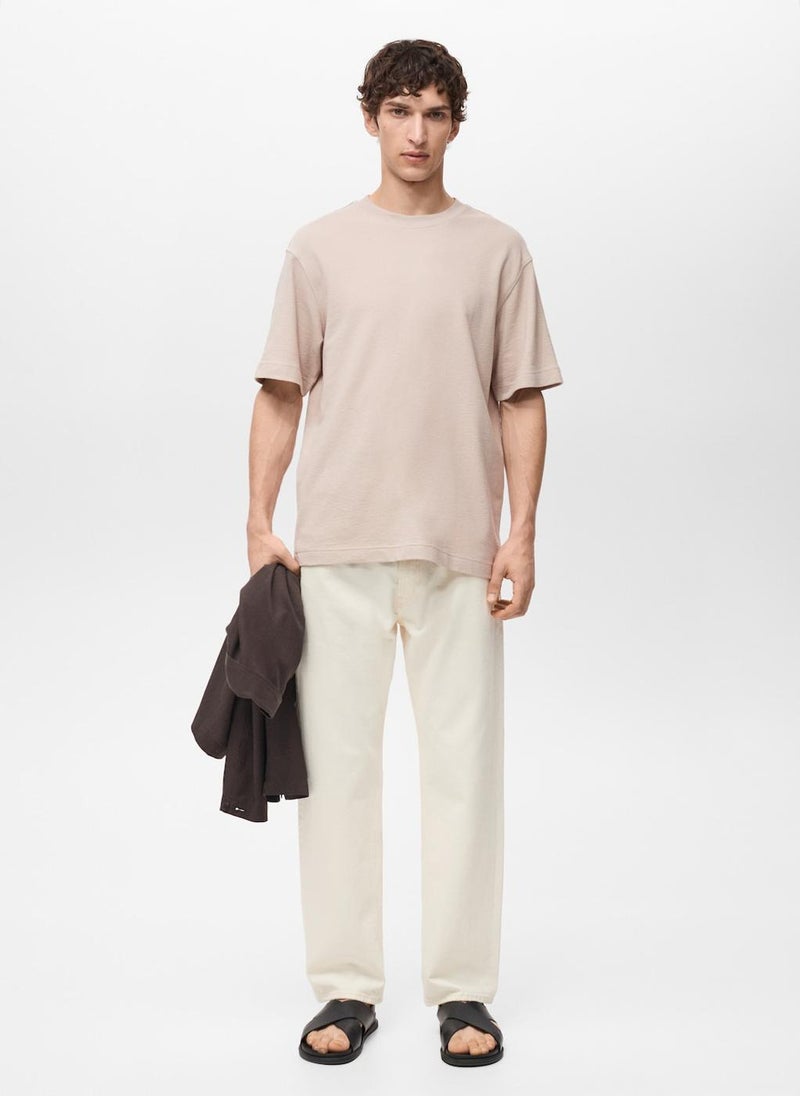 Mango Man Structured Relaxed-Fit T-Shirt  - Image 5