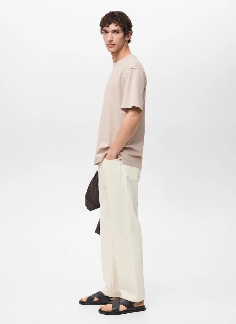 Mango Man Structured Relaxed-Fit T-Shirt