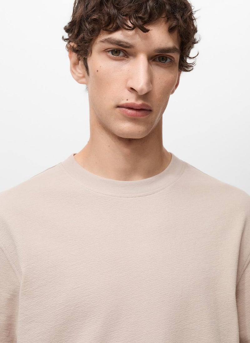 Mango Man Structured Relaxed-Fit T-Shirt  - Image 4