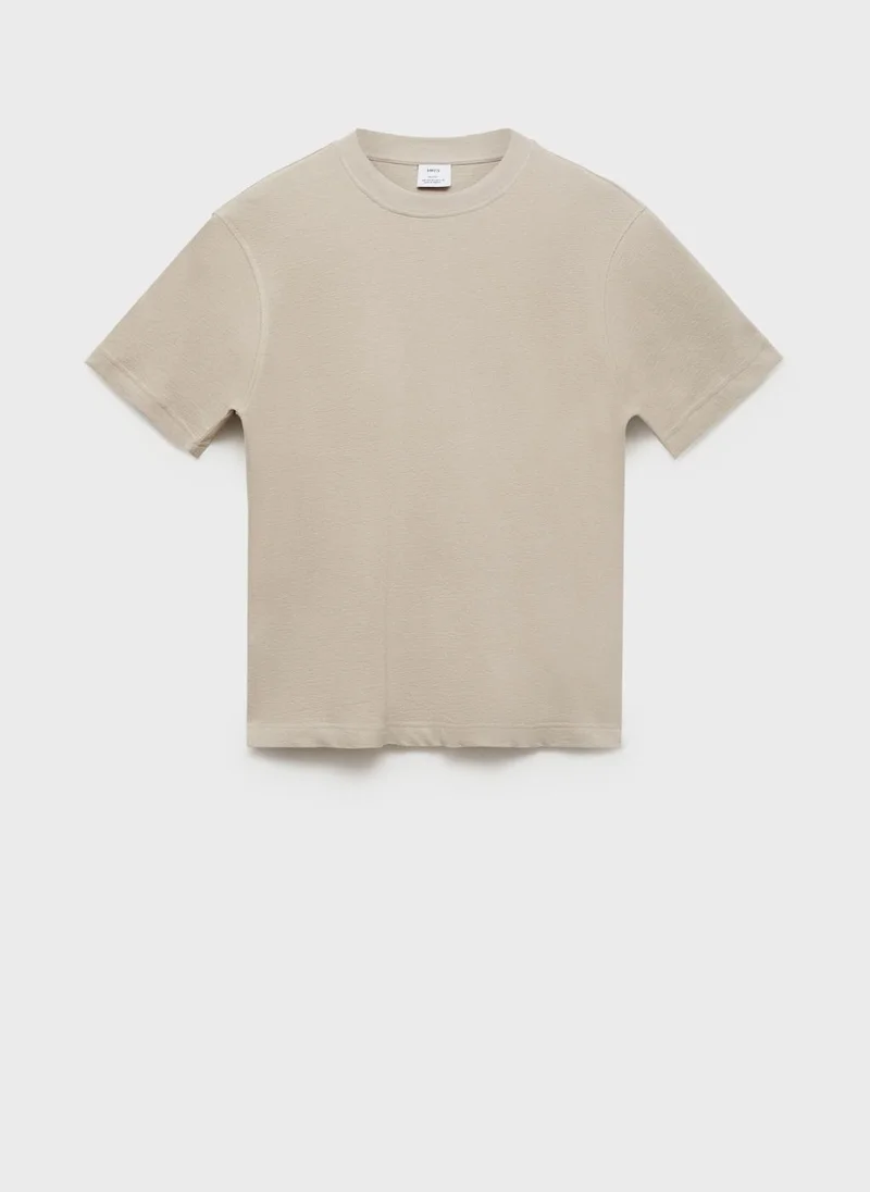 Mango Man Structured Relaxed-Fit T-Shirt
