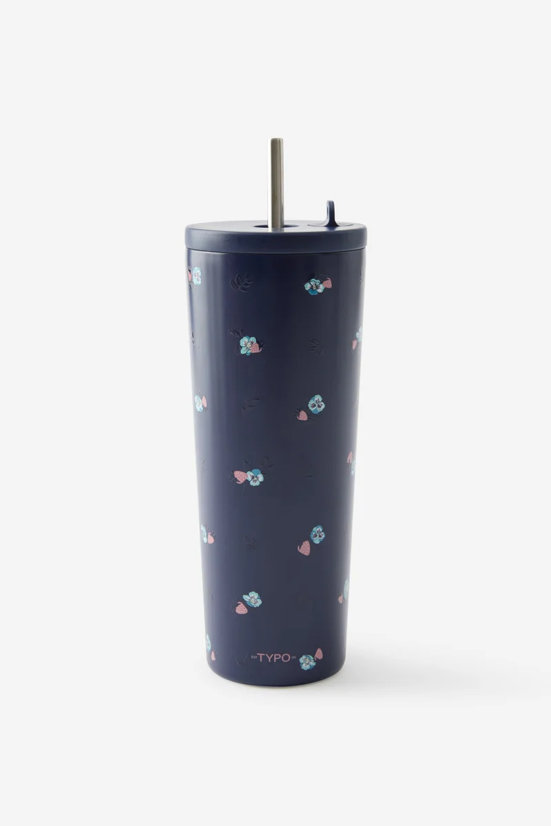 Typo Hidden Straw Metal Smoothie Cup