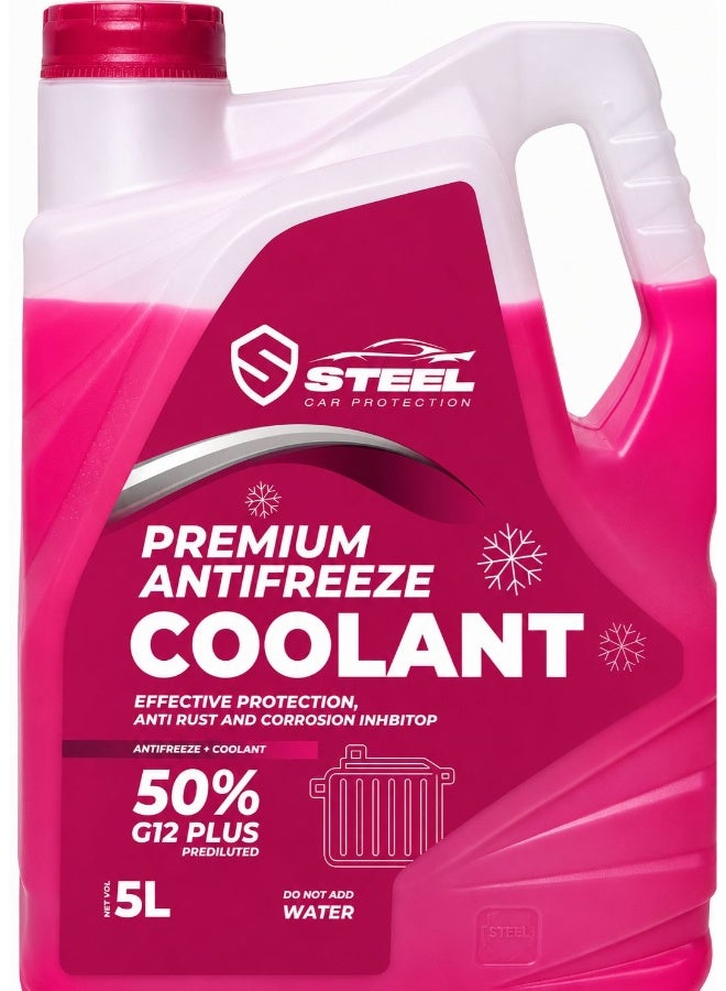 SHIELD STEEL  ANTIFRREZE  RED COOLANT  50% 5 Liters