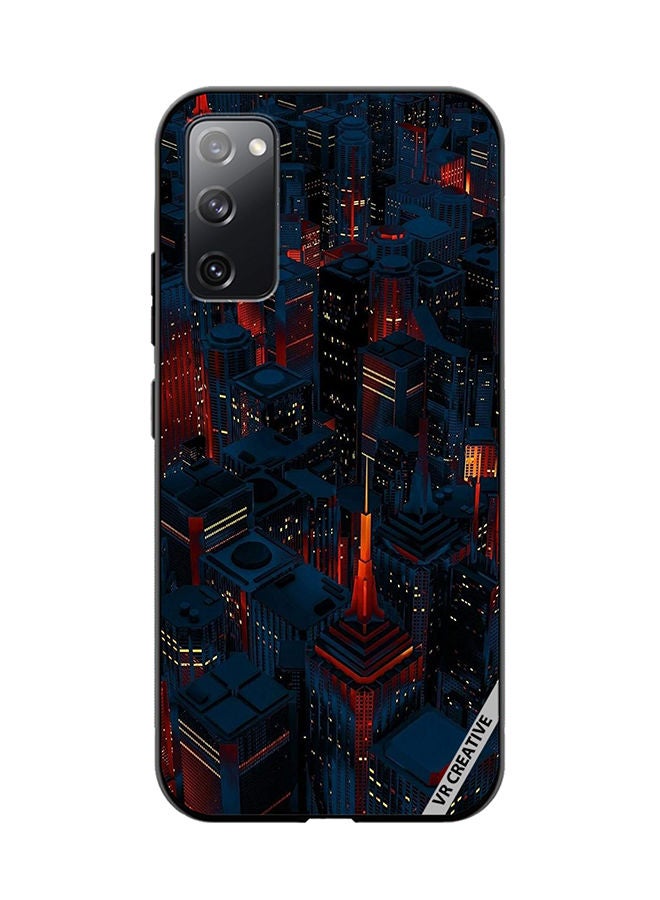 VR CREATIVE Protective Case Cover For Samsung Galaxy S20 FE 5G Dark City Design Multicolour - Image 1