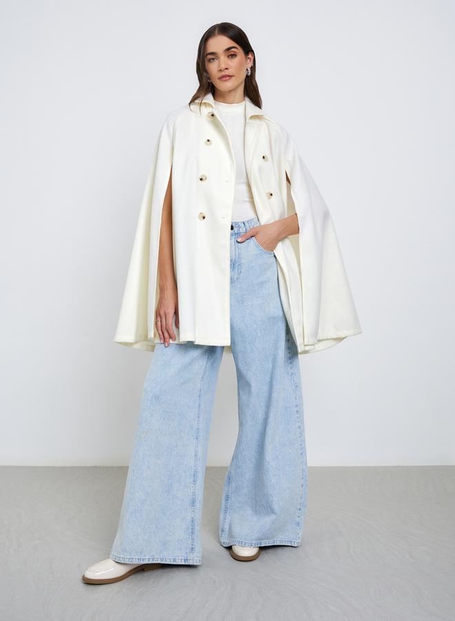 ستايلي معطف طويل بأكمام بنمط كيب - Image 2