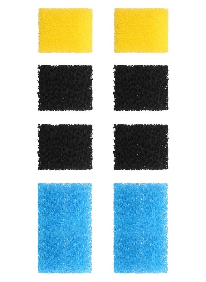 VCRAZE Replacement Aquarium Filter Sponge, Fish Tank Filter Replacement Parts, Including 2 x Coarse Sponge, 2 x Fine Sponge & 4 x Carbonized Sponge, for 10-40 Gal - Image 1