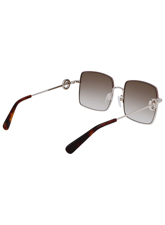 Longchamp نظارة شمسية مربعة للحماية من الأشعة فوق البنفسجية للنساء - LO162S-750-5518 - مقاس العدسة: 55 ملم  - Image 5