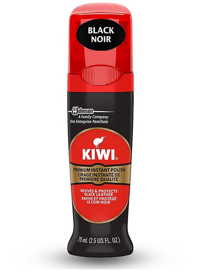 كيوي ملمع أحذية سائل ممتاز حماية ولمعان فوري، أسود 75مل - Image 1