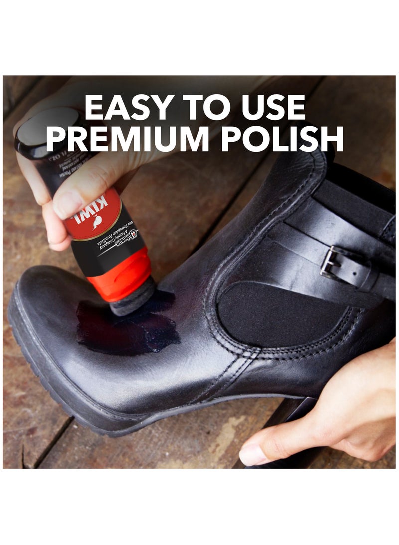 كيوي ملمع أحذية سائل ممتاز حماية ولمعان فوري، أسود 75مل - Image 2