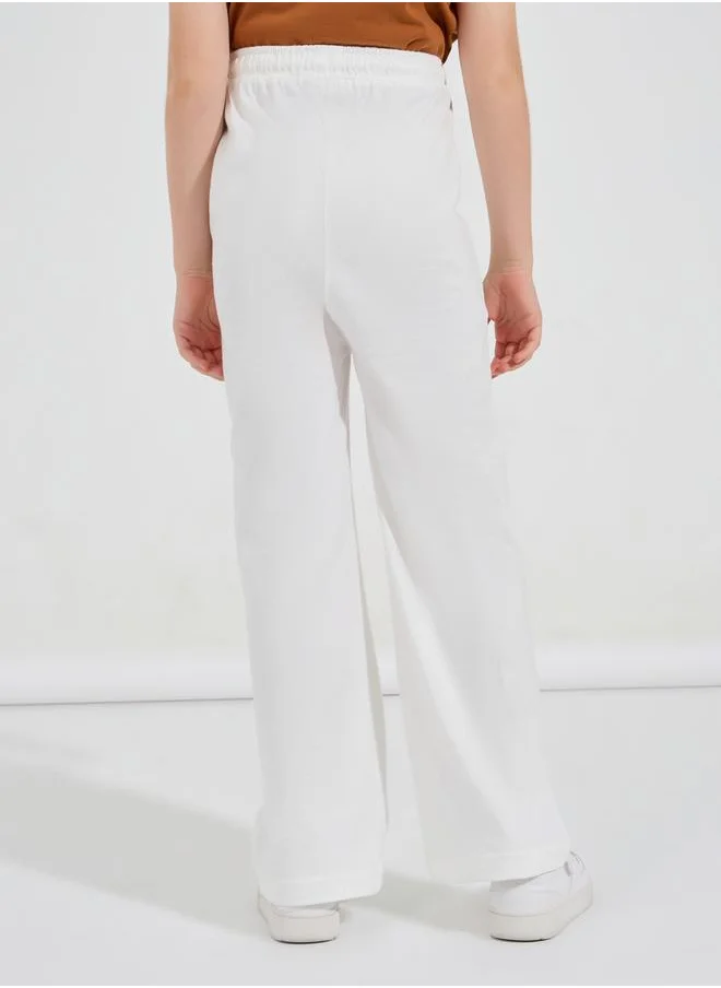 Styli Basic Wide Leg Joggers with Drawstring