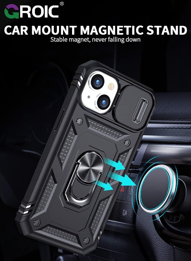 GROIC Black Magnetic Case for iPhone 15, Compatible with MagSafe, Full-Body Heavy Duty Phone Protective Cover 15 - Image 4