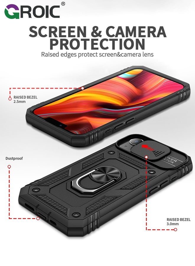 GROIC Black Magnetic Case for iPhone 15, Compatible with MagSafe, Full-Body Heavy Duty Phone Protective Cover 15 - Image 3