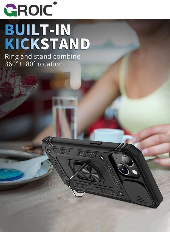 GROIC Black Magnetic Case for iPhone 15, Compatible with MagSafe, Full-Body Heavy Duty Phone Protective Cover 15 - Image 5