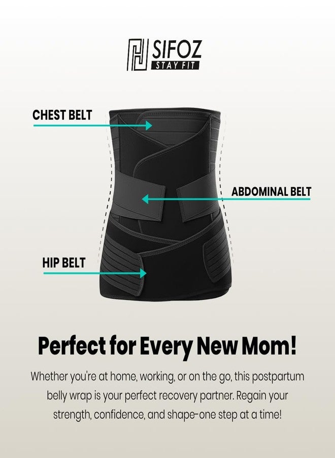 Sifoz 3 in 1 Postpartum Support - Recovery Belly Belt Free Size Abdominal Support for post Delivery, Slimming Waist, Lower Back Pain, Tummy Reduction Belt For Belly After Delivery C-Section (Black) - Image 5
