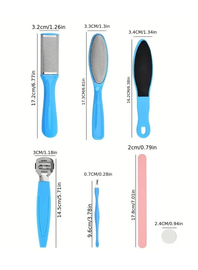 جلوسكي 17.78 سم 1 مجموعة أدوات باديكير، مجموعة مزيل الجلد الميت المهنية مجموعة العناية بالقدم مزيل الكالس للنساء الرجال رقم - Image 3