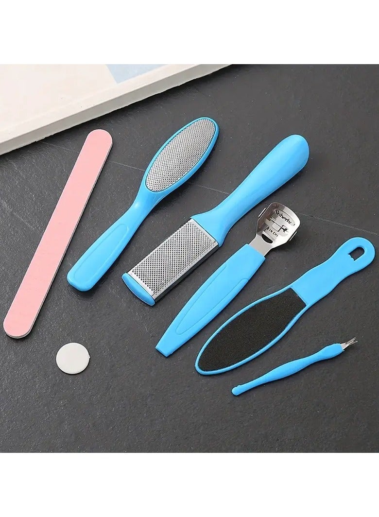 جلوسكي 17.78 سم 1 مجموعة أدوات باديكير، مجموعة مزيل الجلد الميت المهنية مجموعة العناية بالقدم مزيل الكالس للنساء الرجال رقم - Image 4