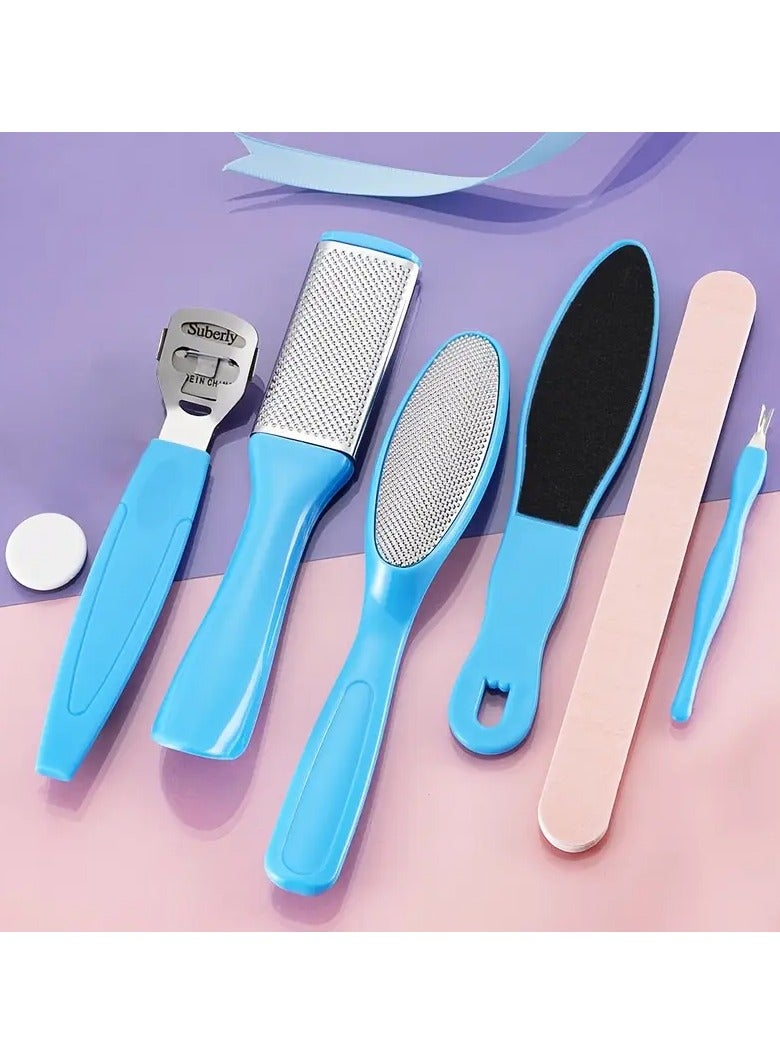 جلوسكي 17.78 سم 1 مجموعة أدوات باديكير، مجموعة مزيل الجلد الميت المهنية مجموعة العناية بالقدم مزيل الكالس للنساء الرجال رقم - Image 5