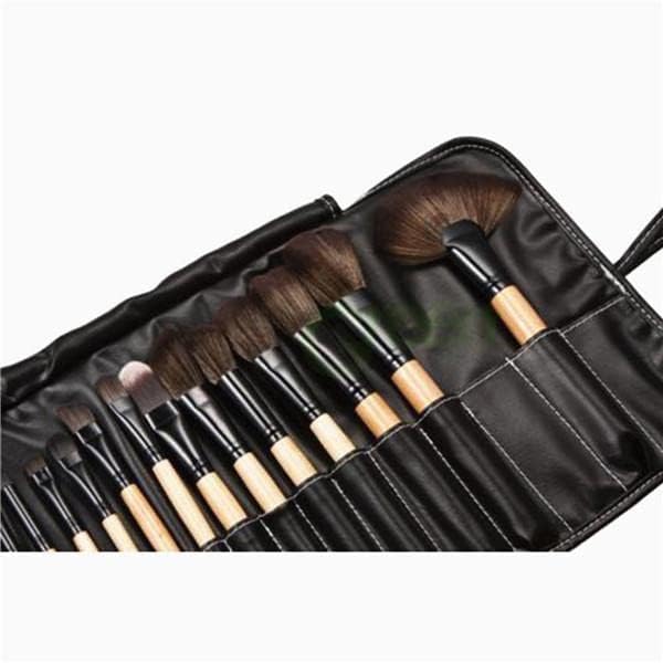 Boulevar 24pcs Professional Makeup Brush Set Natural Bristle Wooden Handle Cosmetics Foundation Eyeliner Mascara Eyeshadow Face Powder Blush Lipstick Makeup Brush - Image 5