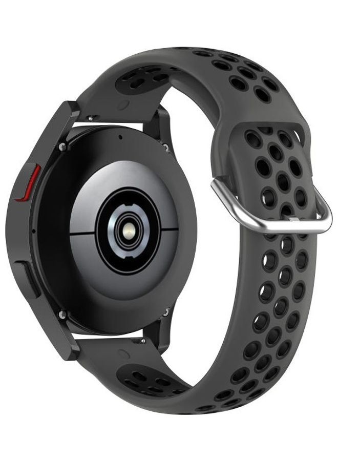 NIBEMINENT Silicone Replacement Strap Watchband For Samsung Galaxy Watch4 44mm Black - Image 3