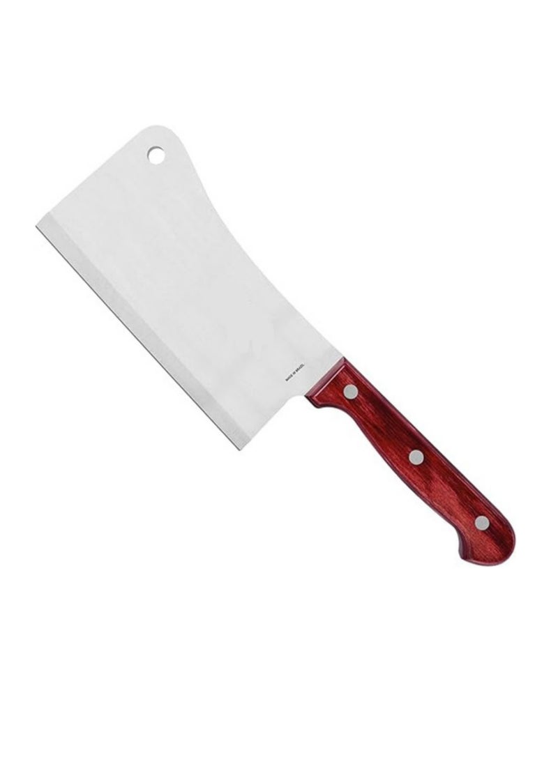 Generic 6 Inch Cleaver – Heavy-Duty Stainless Steel Meat Cutting Knife with Polywood Handle, Durable Silver & Brown  - Image 1