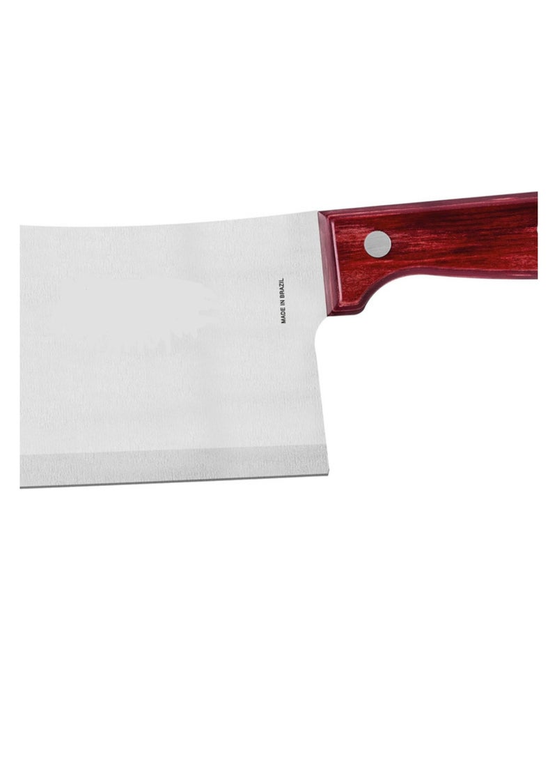 Generic 6 Inch Cleaver – Heavy-Duty Stainless Steel Meat Cutting Knife with Polywood Handle, Durable Silver & Brown  - Image 2