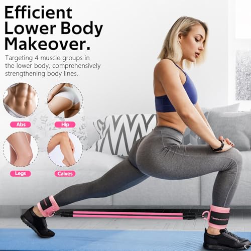 RENRANRING Ankle Resistance Bands with Cuffs, Ankle Bands for Working Out, Home Gym Workout Equipment, Butt Exercise Equipment Booty Bands Exercise Bands for Women Legs and Glutes - Image 3