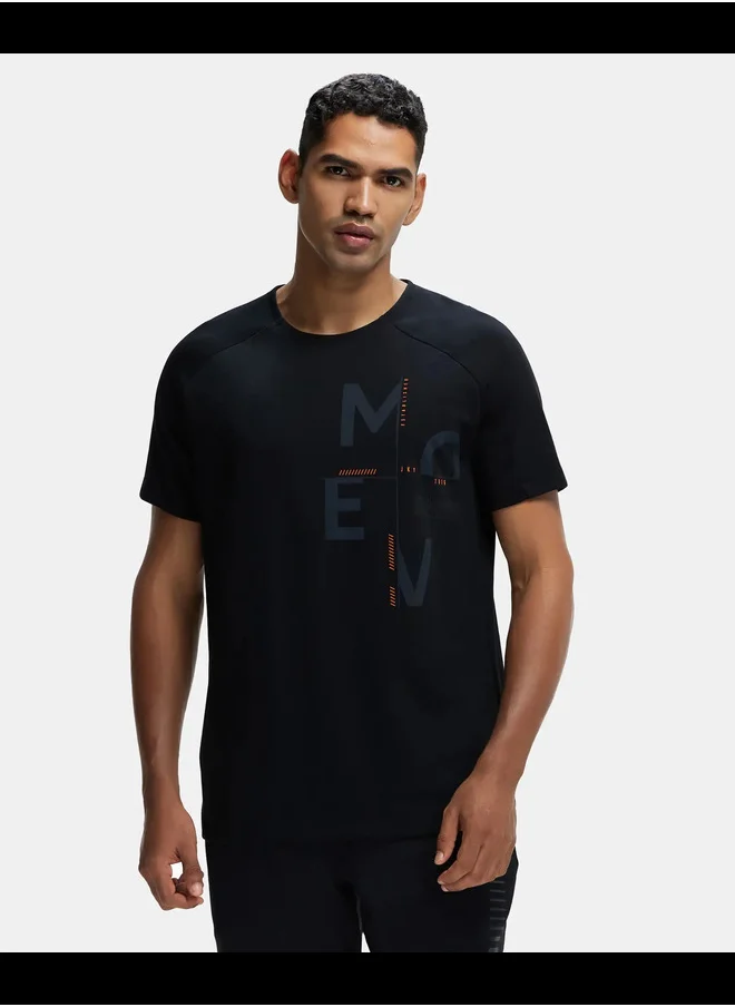 JOCKEY Jockey Mv02 Men's Regular fit Super Combed Cotton Blend Graphic Printed Round Neck Half Sleeve T-Shirt with Stay Fresh Treatment