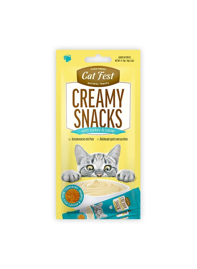 Cat Fest وجبات خفيفة كريمية من تركيا مع كافيار - 40 جرام - Image 1