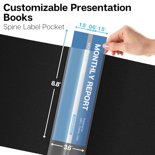 Dunwell 12x12 Binder with Sleeves - Folder with Clear Sheet Protectors, 24-Pockets, Display 48 Pages, 12 x 12 Presentation Book, Art Portfolio for Artwork, Keepsake Album - Image 3