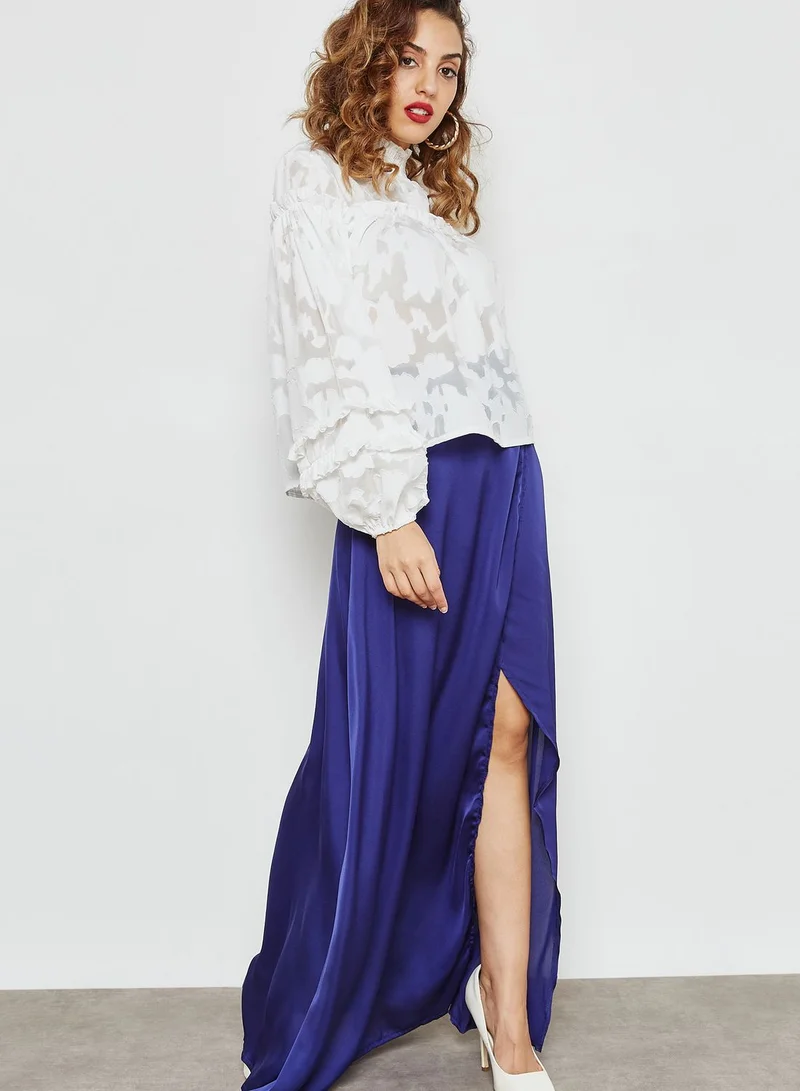 Missguided Mesh High Neck Top