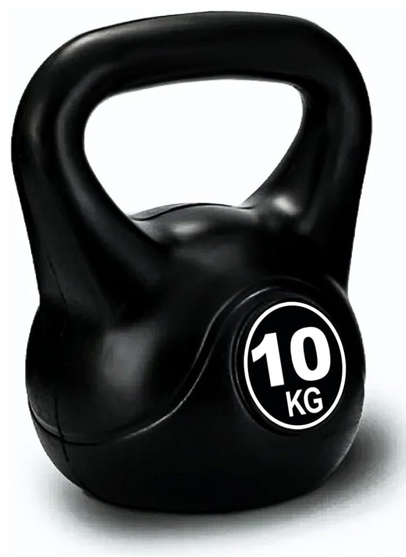 Sky Land Black Kettlebell Weights, Strength Training Kettlebell Dumbbell For Weightlifting- 10kg  - Image 1