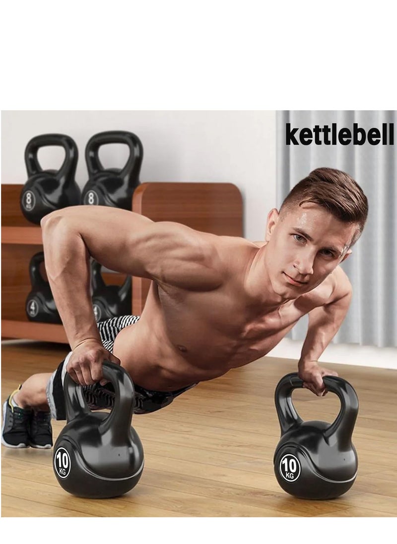 Sky Land Black Kettlebell Weights, Strength Training Kettlebell Dumbbell For Weightlifting- 10kg  - Image 2