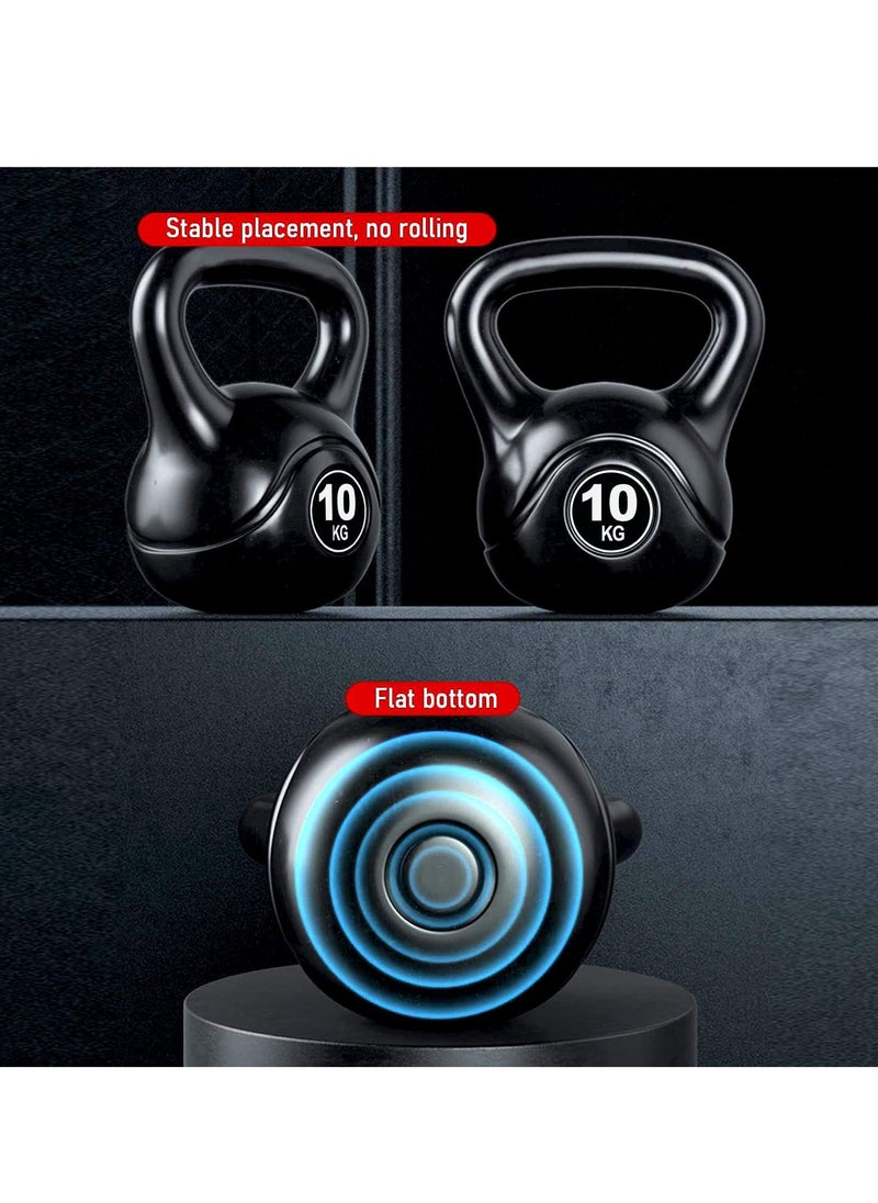 Sky Land Black Kettlebell Weights, Strength Training Kettlebell Dumbbell For Weightlifting- 10kg  - Image 4