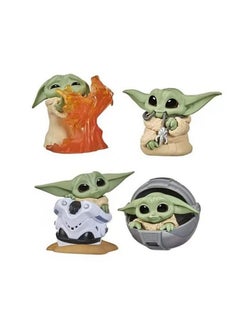 Trunkin Trunkin The Mandalorian Baby Yoda Grogu 4pcs Action Figure Anime Kawaii Manga Statue PVC 6CM Star Wars Master Yoda Action Figure Model Toys Doll Collectible  - Image 1