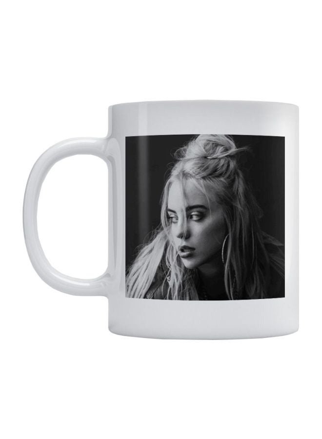 Phone Planet Billie Eilish print mug white/black/gray 350ml